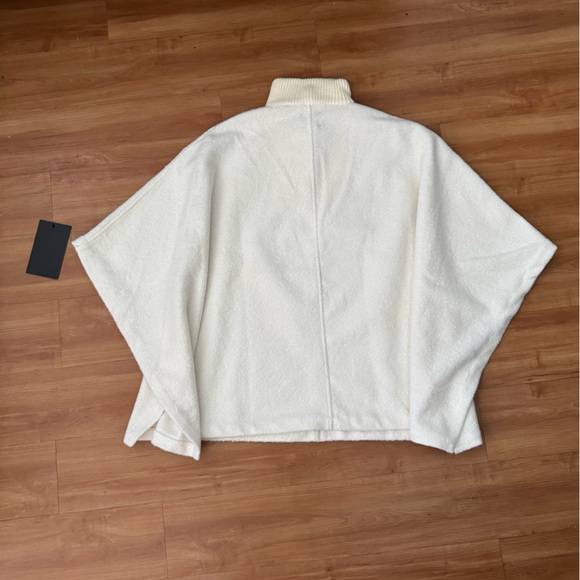 Tuckernuck Winter White Boucle High-Neck Poncho - Picture 10 of 15